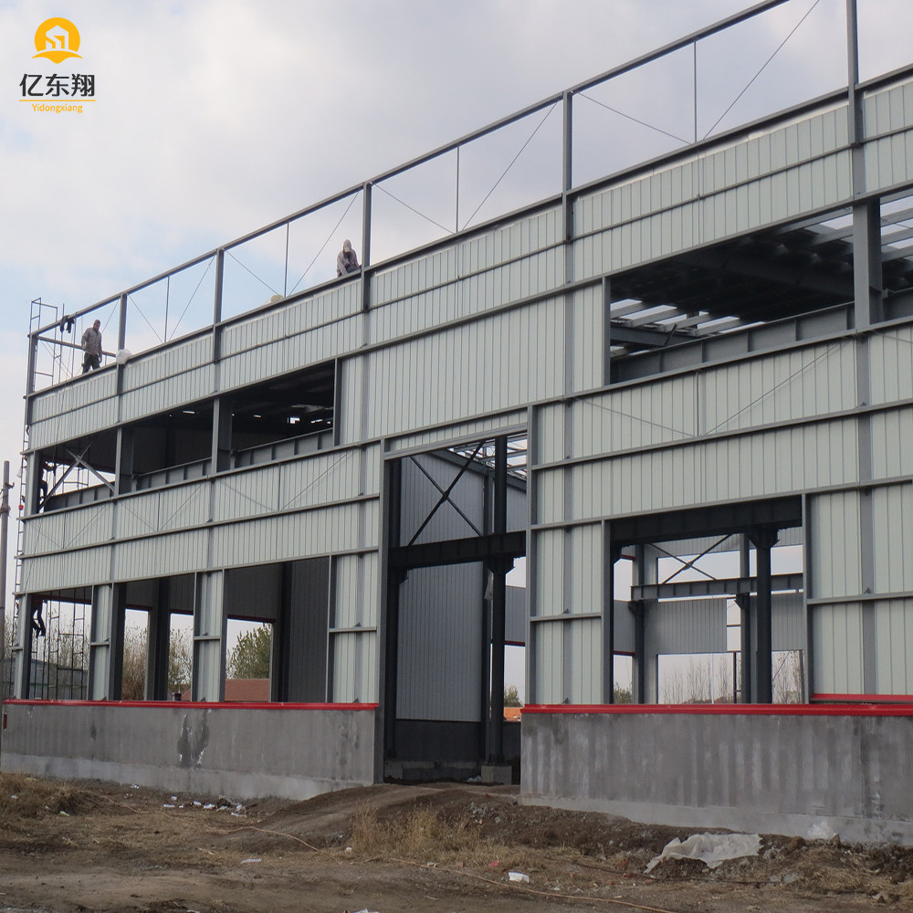 Efficiently Designed Steel Structure Building With Welded H Steel Column And Gutter Accessory
