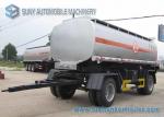 15000 L 2 Axles Oil Tank Trailer , Full stainless steel tanker trailers For
