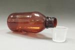 Polyester Plastic Liquid Bottle Brown Anti Theft Ring 250ml Volume For Drugs