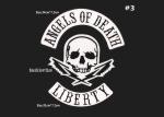 Heat Press 3D Metallic Motorcycle Club Patch Polyester Embroidered Biker Patches