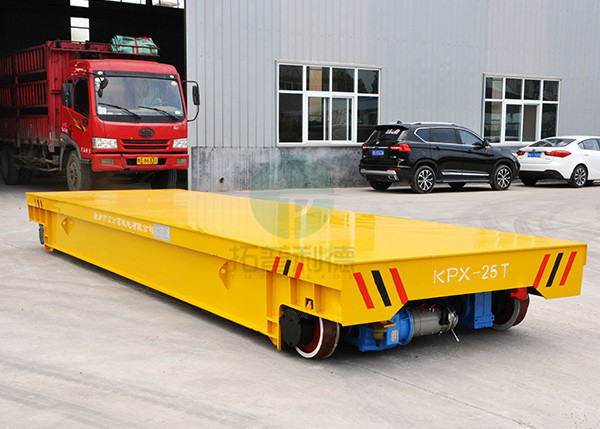 20T Industrial Bay To Bay Battery Driven Mold Transport Cart On Curved Rails