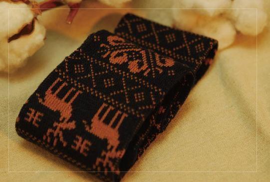 Durable classic vintage style christmas deer patterned design cotton winter
