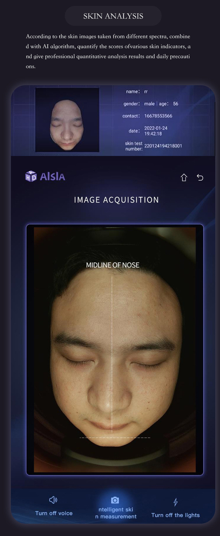 Facial Skin Scanner Analyzer Diagnosis Machine For Beauty Salon