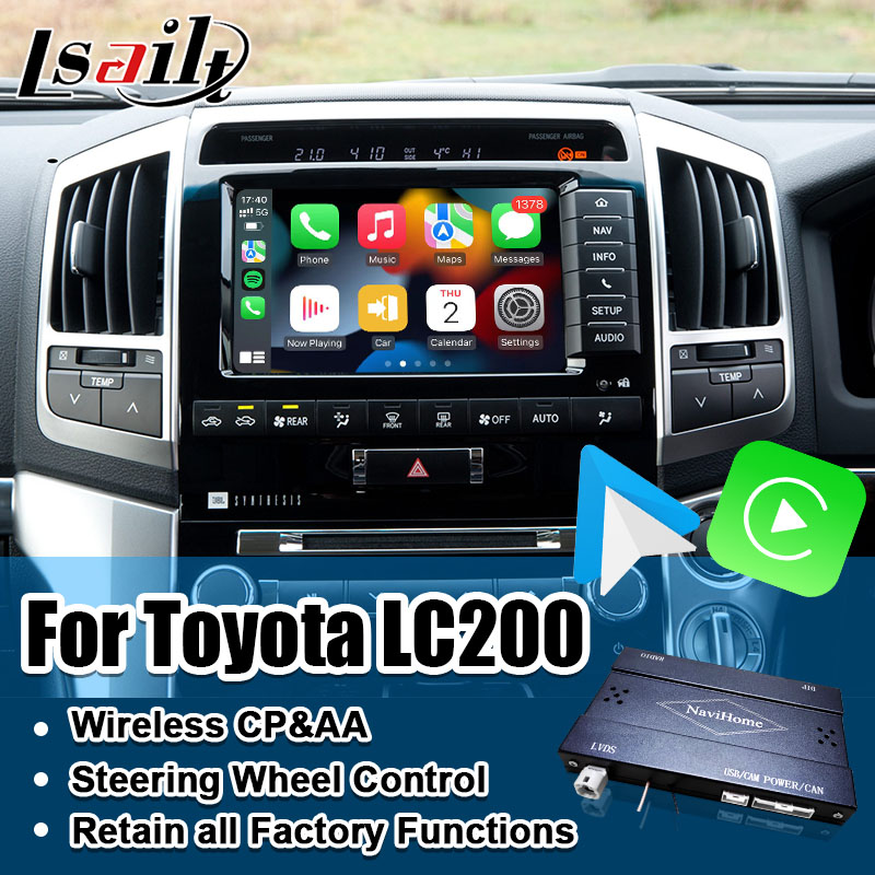 Plug and Play Apple CarPlay Interface for Land Cruiser 200 2013-2021 Multi-Language ,360 Camera ,Reverse Camera Support