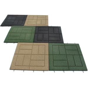Wholesale Recycled SBR Rubber And EPDM Rubber Outdoor Rubber Paver Tiles Outdoor Pavers, Interlocking Tiles: 24&quot; X 24&quot; X 3/4&quot; from china suppliers