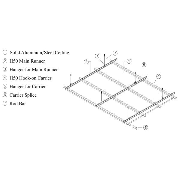 PVDF Painted Patterned 1.5mm Aluminium Ceiling Board For Airport