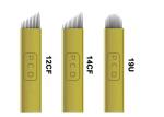Permanent Makeup Machine Needles Yellow Size 0.25mm Stable Flex Blad