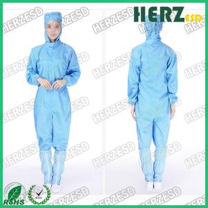 Wholesale ESD Polyester Coat Stirp Type Anti Static Coverall , ESD Safe Clothing Polyester Material from china suppliers