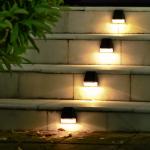 SMD Solar Powered Fence Wall Lights Garden Lamp Outdoor 2LED