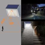 Solar Motion Sensor Light Outdoor, 19 LED Wall Light Solar Powered Garden Light,