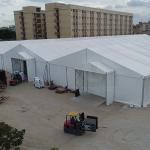 White Waterproof Industrial Aluminum Frame Tent For Storage Warehouse