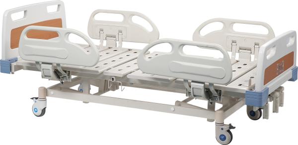Rehabilitation Powder Coated Basic Hospital Bed , PP Handrails Fold Up Hospital