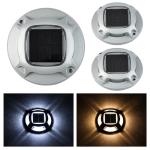 Energy-saving Solar Deck Light Aluminum PC Material White Color 20 Hours Working