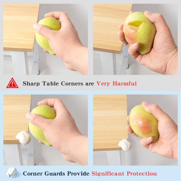 Kids Food Grade Silicone Corner Protectors Furniture Corner Guard Edge Safety Bumpers Adhesive