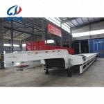 Mechanical Suspension 18m 40ft 3 Axle Low Bed Semi Trailer for Caterpillar