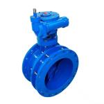 OEM Manual Double Eccentric Flanged Butterfly Valve EPDM Seat PN16 Turbine Cast