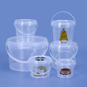 Wholesale 5L 6L Plastic Bucket for Food Grade Popcorn Cereals Ice Grain Pail Clear Container from china suppliers