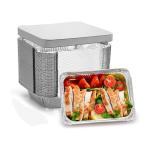 Food Grade 8011 Disposable Aluminum Foil Food Tray Rectangle 8389 with Paper