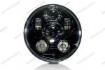 Black / Silver Motorcycle LED Headlight 5.75inch 45W LED Turn Signals For Harley
