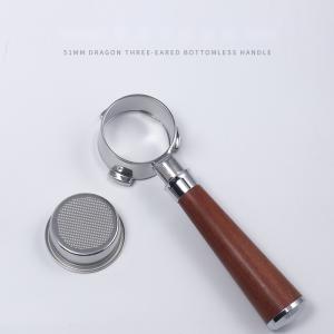 Wholesale Thanksgiving Special 51mm Ceramic Espresso Bottomless Portafilter with Wooden Handle from china suppliers