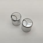 Screw 20mm Plastic Bottles Disc Top Caps Shiny Silver