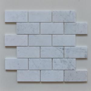 Wholesale Large Decorative Marble Mosaic Subway Tile Beveled Mesh For Tea Room from china suppliers