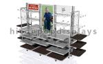 Grocery Store Shelving Units With Casters , Gondola Retail Display Shelving