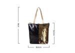 Fashion magic shifting color unilateral sequins ladies shoulder bag shopping bag