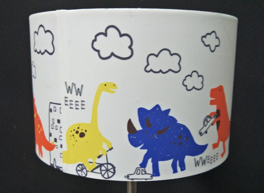 Cartoon Kids Bedroom Lampshades Floor Dinosaur Light Shade D250mm
