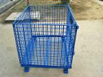 High Strength Industrial Metal Pallet Cages Warehousing / Component Storage