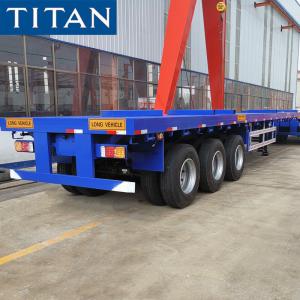 Wholesale 3 Axle Extendable Flatbed Trailer 24M Telescopic Trailers for Sale from china suppliers