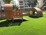 50mm Height Garden Artificial Grass Synthetic Turf Green Carpet Roll