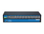 100-240VAC/DC 28 Port Gigabit Switch , Industrial Unmanaged Ethernet Switch