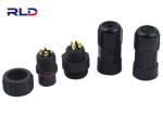 Small Size 10 Amp Circular Plastic Connectors For LED Lighting Wire Quick Lock