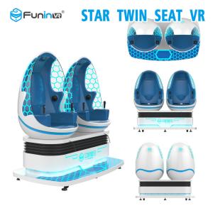 Blue 9D Virtual Reality Simulator Shooting Action Cinema 360 Degree Rotating