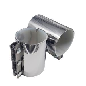 Wholesale 0.5mm 1.0mm 304SS Circular Pipe Clamp Central Pneumatic Conveying Pipe Couplings from china suppliers