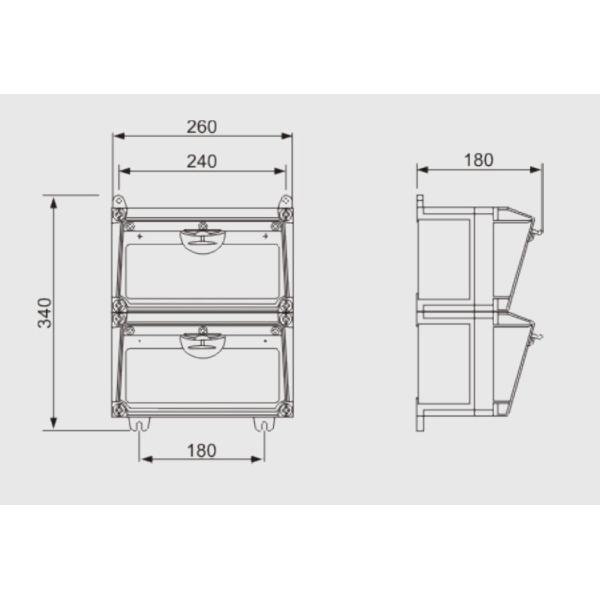Outdoor IP65 Waterproof 3p+N+E 4pins Industrial Outlet Socket Box Portable Distribution Board with Plug