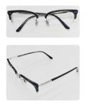 optical glass , Accetate,Black, Siliver，optical frame,eyewear frame，half frame