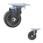Swivel Rubber Light Duty Casters 66lbs Single Wheel Capacity