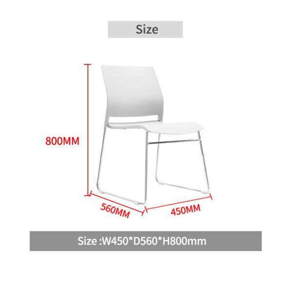 New Products Office Meeting Conference Room Training Waiting Chair Office Furniture Modern Stackable Plastic Chair