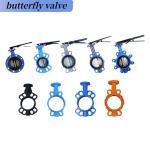 Fully Lined PTFE Soft Seal Ductile Iron Pneumatic Clamp Butterfly Valve for