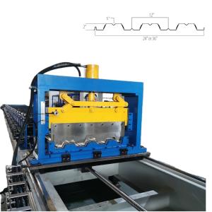 Wholesale Composite Deck Floor Roll Forming Machine Gauge 16 - Gauge 22 2&quot; Inches With Embossments Ribs from china suppliers