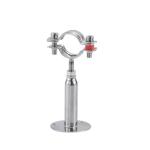 Adjustable Silver Stainless Steel 304 Pipe Holder with Thread/Clamp/Weld