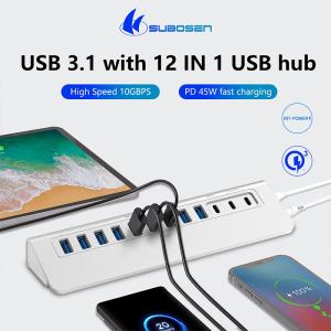 Wholesale Laptop USB C Port Hub USB High Speed 3.1 Hub USB C Charging Hub from china suppliers