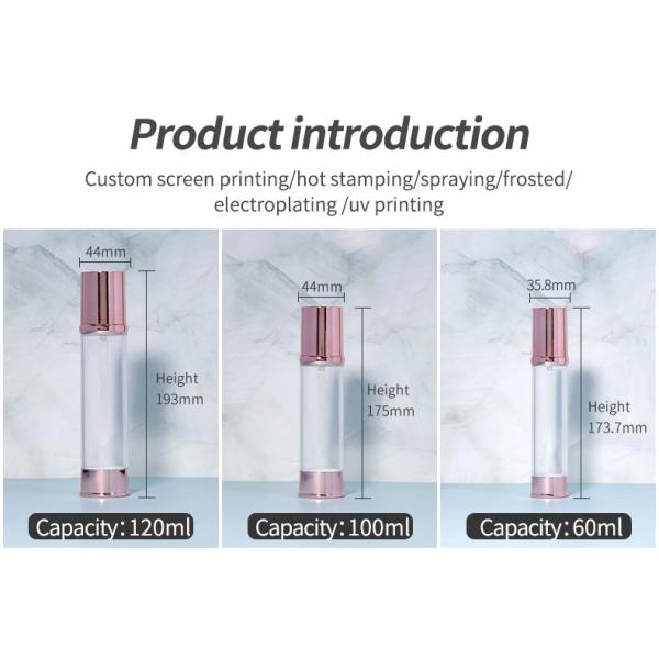 Round Shape Airless Cosmetic Pump Bottle 20ml 30ml 50ml 100ml Plastic Luxury Lotion Bottle