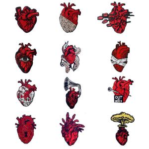 Wholesale Heart Shaped 30mm Custom Embroider Patch Decorative Patches For Jeans from china suppliers