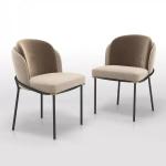 Large Cushion Upholstered Seat Dining Chairs Luxury Hotel Dining Chairs Dust