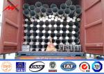 Hot Dip Galvanized Steel Power Poles 10kv - 550kv 300-1000kg Design Load