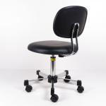 Black PU Industrial Production Chairs Recommended For University Settings