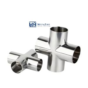 Wholesale Equal 304/316 Stainless Steel Welding Cross with Internal and External Mirror Polishing SMS 3A from china suppliers